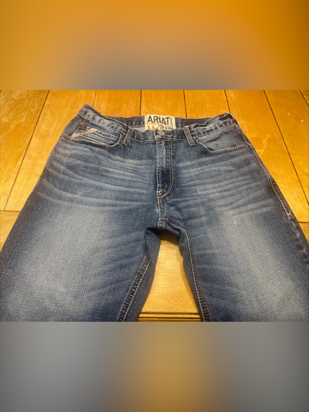 Ariat M4 Low Rise Straight Fit Jeans Size 34x30 Medium Wash Denim Cowboy Western